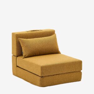 Kave Home – Fåtölj/säng 70 x 89 (200) cm – Gul – Fåtöljer – Från Homeroom