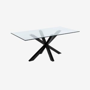 Kave Home – Matbord Argo, 100 x 200 cm – Transparent – Matbord – Från Homeroom