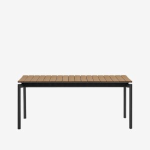 Kave Home – Matbord Canyelles, 100 x 180 – 240 cm – Svart – Matbord utomhus – Från Homeroom
