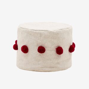 Kave Home – Sittpuff – manua – Röd – Fotpallar & puffar – Från Homeroom