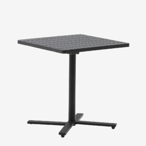 Kave Home – Torreta hopfällbart utomhusbord av aluminium med mörkgrå finish 70 x 70 cm – Grå – Matbord utomhus – Från Homeroom