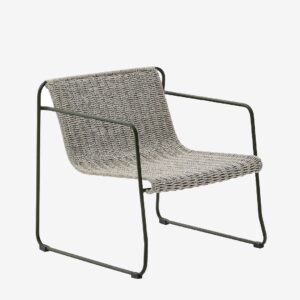 Kave Home – Utomhusfåtölj – Maurina, 2-pack – Grå – Utefåtöljer – Från Homeroom