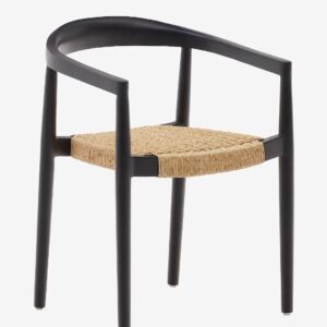 Kave Home – Utomhusstol Ydalia – Svart – Matstolar – Från Homeroom