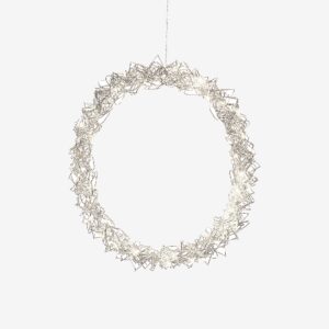 Konstsmide – Krans 40 LED 45 cm – Silver – Dekorativ julbelysning – Från Homeroom