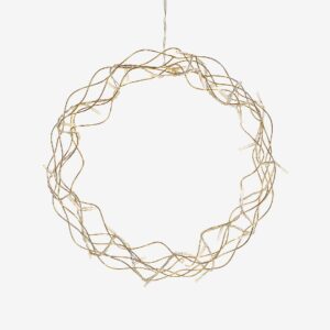 Konstsmide – Krans av guldmetall, LED 30cm – Guld – Adventsstjärnor – Från Homeroom