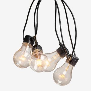 Konstsmide – Lightset 5 kl. glödlampor, B/O, LED 200cm – Svart – Ljusslingor – Från Homeroom