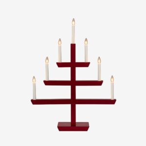 Konstsmide – Ljusstake 7 glödlampor – Röd – Adventsljusstakar – Från Homeroom