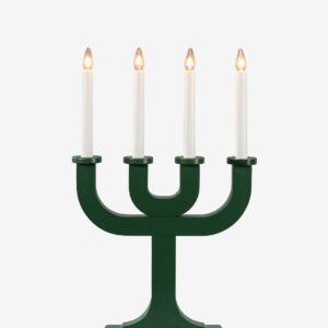 Konstsmide – Ljusstake trä 4 glödlampor – Grön – Adventsljusstakar – Från Homeroom