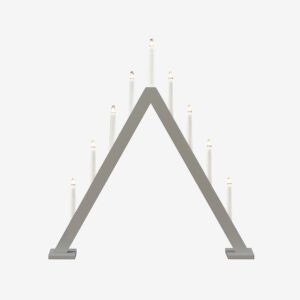 Konstsmide – Ljusstake trä 9 glödlampor, 64cm – Grå – Adventsljusstakar – Från Homeroom