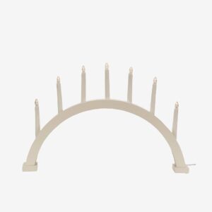 Konstsmide – Ljusstake trä, LED 38,5cm – Vit – Dekorativ julbelysning – Från Homeroom