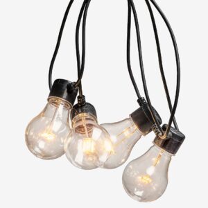 Konstsmide – Tilläggsslinga Hugo E27 10 LED 915cm – Svart – Ljusslingor – Från Homeroom