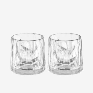 Koziol – Tumblerglas 2-pack Club No. 2 250 ml – Transparent – Drinkglas & shotglas – Från Homeroom