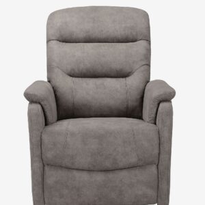 Loft24 – Coullon fåtölj med elektrisk funktion, mikrofiber – Grå – Fåtöljer – Från Homeroom