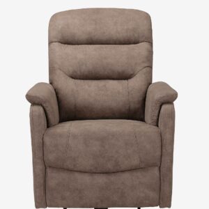 Loft24 – Coullon fåtölj med elektrisk funktion, mikrofiber – Grå – Fåtöljer – Från Homeroom