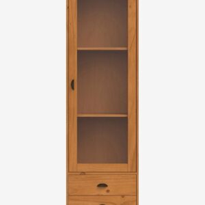 Loft24 – Harry Vitrin med 1 glasdörr och 2 lådor i furu – Beige – Skåp – Från Homeroom