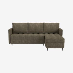 Loft24 – Lindhus 3-sits soffa med förvaring, vändbar schäslong i chenille – Brun – 3-sits soffor – Från Homeroom