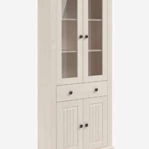 Loft24 – Mille Vitrinskåp med 2 glasdörrar i furu – Vit – Skåp – Från Homeroom