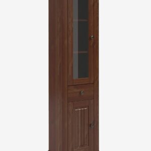 Loft24 – Mille Vitrinskåp med dörrar och låda i furu – Brun – Skåp – Från Homeroom