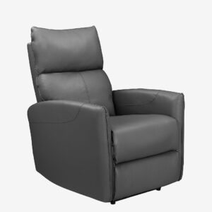 Loft24 – Pineto Fåtölj med elektrisk funktion i PU – Grå – Fåtöljer – Från Homeroom