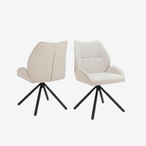 Loft24 – Tilde matstol med metallben, 2-pack – Vit – Stolar – Från Homeroom