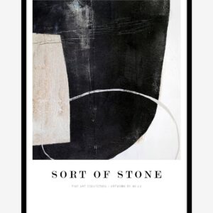 Malerifabrikken – Tavla Sort of stone, Svart ram – Svart – Tavlor – Från Homeroom