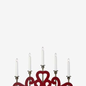 Markslöjd – Ljusstake Eneby 5L – Röd – Adventsljusstakar – Från Homeroom