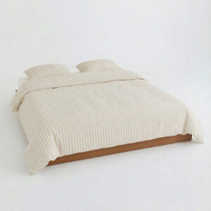 Movesgood Bambu Stripe Påslakanset 150×210 Beige
