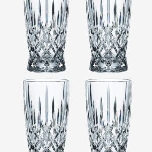 Nachtmann – Latte Macchiatoglas med sugrör Noblesse 35 cl, 4-pack – Transparent – Drinkglas & shotglas – Från Homeroom