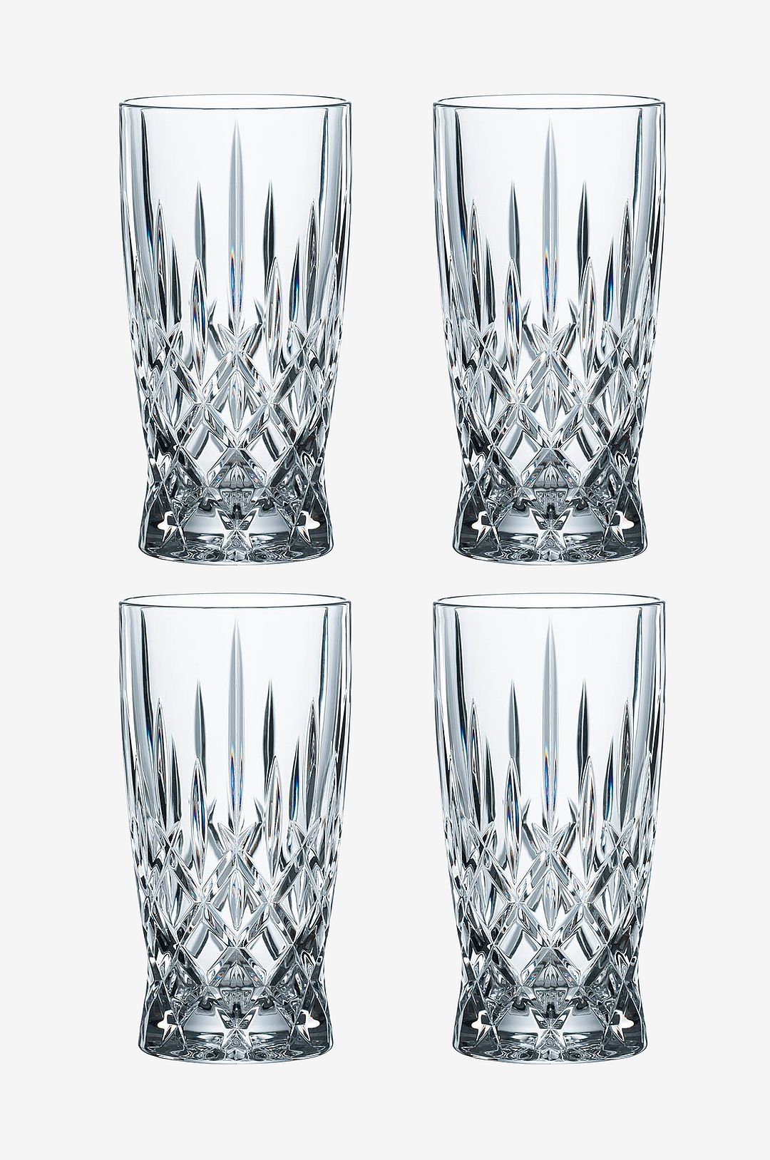 Nachtmann - Latte Macchiatoglas med sugrör Noblesse 35 cl, 4-pack - Transparent - Drinkglas & shotglas - Från Homeroom