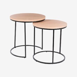 Nordic Furniture Group – Soffbord Natalie 50 set ek Wl – Vit – Soffbord – Från Homeroom