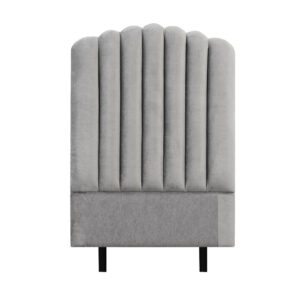 PRIMO HIGH 90 Sänggavel Sammet Ljusgrå