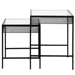 RONA Satsbord Svart/Glas