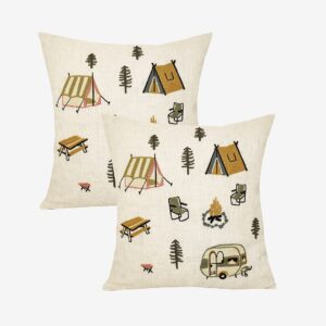 Redlunds – Camping fodral 45×45 2-pack – Flerfärgad – Prydnadskuddar & kuddfodral – Från Homeroom