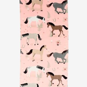 Redlunds – Hästar frotté 65×130 – Rosa – Badlakan – Från Homeroom