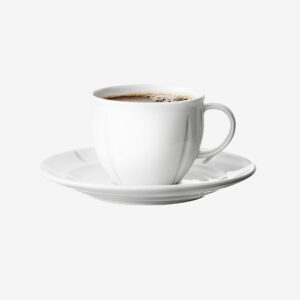 Rosendahl – Soft Kaffekopp med fat GC, 28 cl – Vit – Koppar & muggar – Från Homeroom