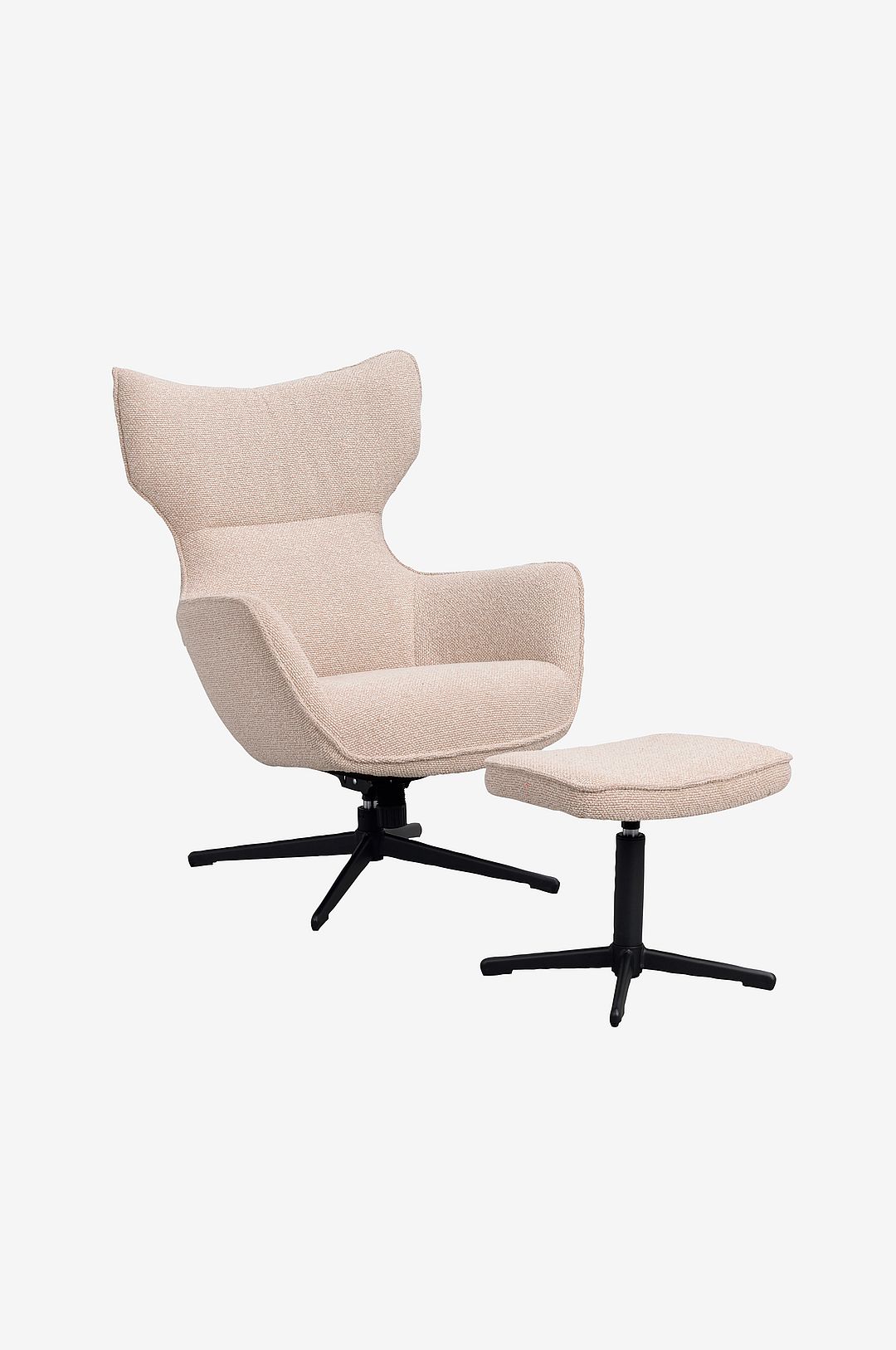 Rowico Home – Jenkins fåtölj med fotpall – Beige – Fåtöljer – Från Homeroom