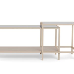 SANDY Soffbord 2-set Ljusgrå