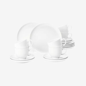 Seltmann Weiden – Kaffeservis Seltmann Lido Black Line 18 delar – Vit – Koppar & muggar – Från Homeroom