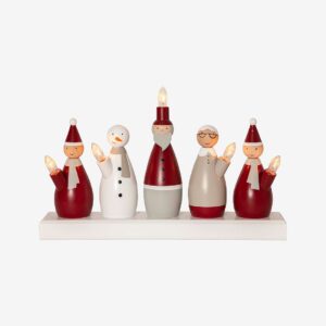 Star Trading – Ljusstake Tomtefamilj – Flerfärgad – Dekorativ julbelysning – Från Homeroom