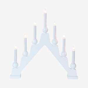 Star Trading – Träljusstake Emma – Vit – Adventsljusstakar – Från Homeroom