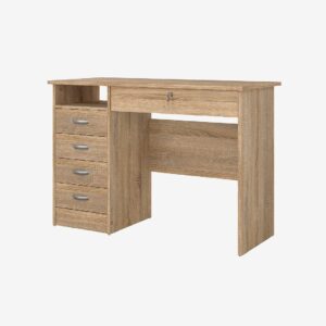 Tvilum – Function Plus Desk 4 lådor rundat handtag – Brun – Skrivbord – Från Homeroom
