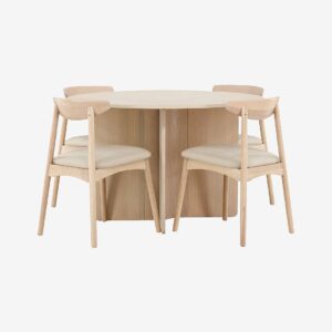 Venture Home – Bord Tyresö med stol Ven – Vit – Matgrupper – Från Homeroom