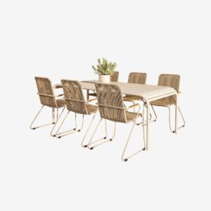 Venture Home – Borneo matgrupp med stolar Bois – Beige – Matgrupper – Från Homeroom