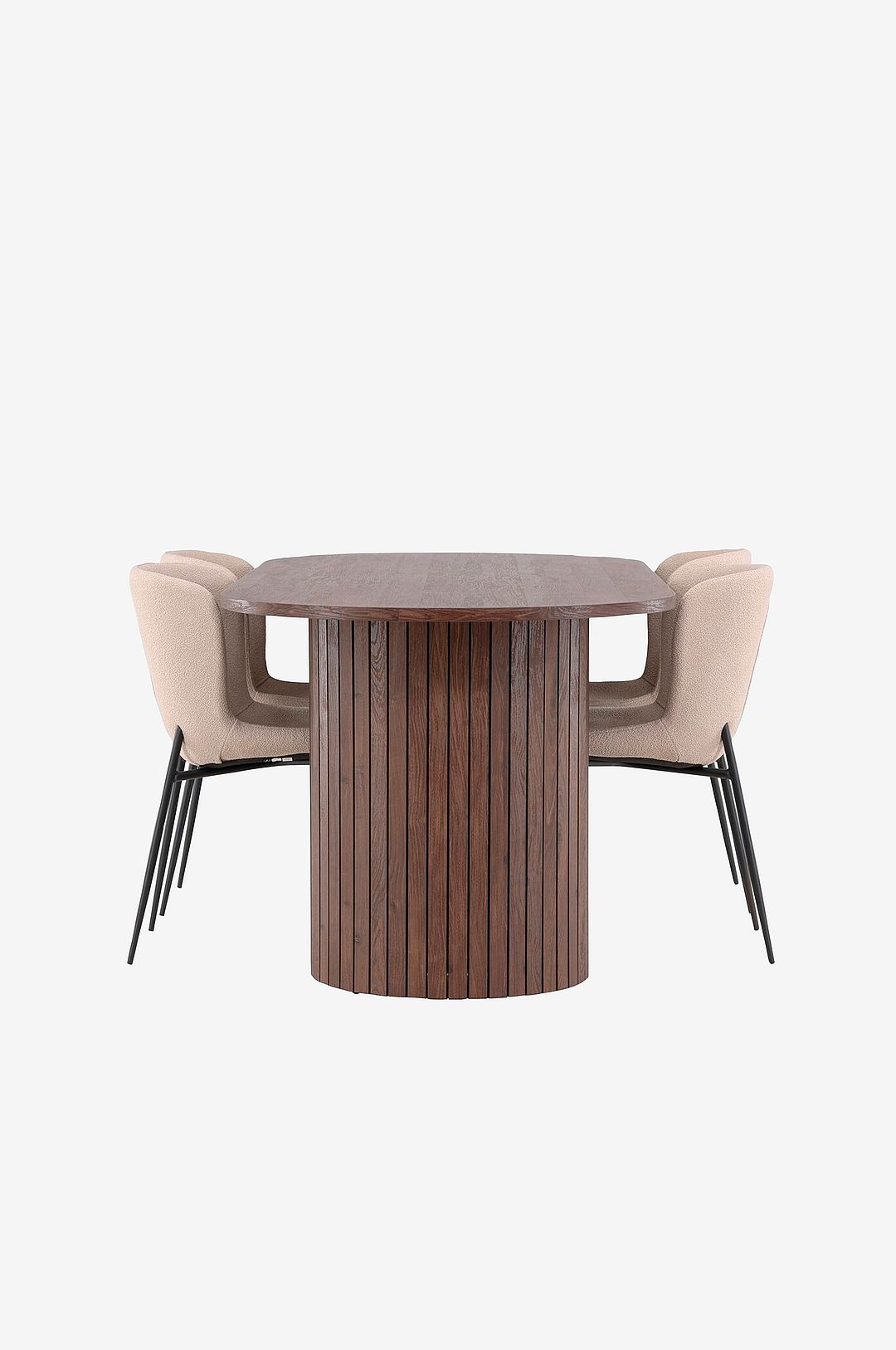 Venture Home – Härön matbord med Modesto matstol – Beige – Matgrupp 4 personer – Från Homeroom