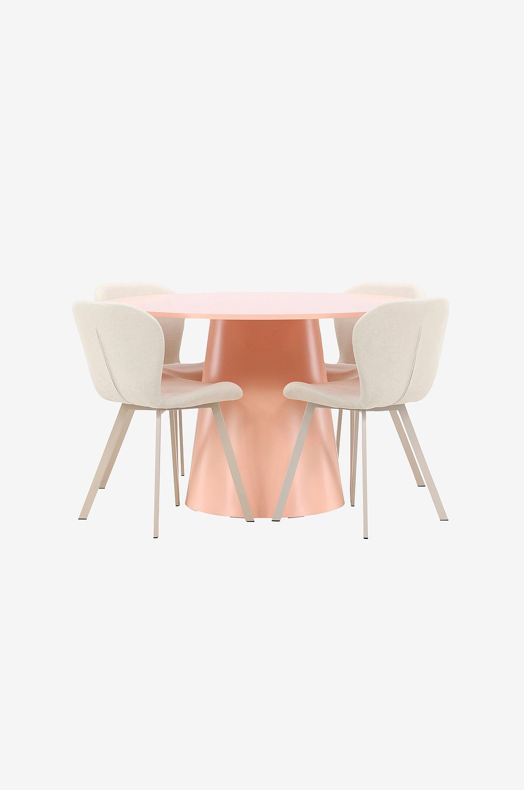 Venture Home – Matbord Lanzo med Lilja stol – Beige – Matgrupp 4 personer – Från Homeroom