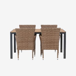 Venture Home – Matgrupp Break med 4st matstolar Malina – Natur – Matgrupper – Från Homeroom