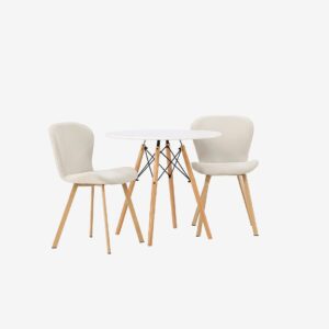 Venture Home – Matgrupp Danburi med 2st stolar Lilja – Vit – Matgrupp 2 personer – Från Homeroom