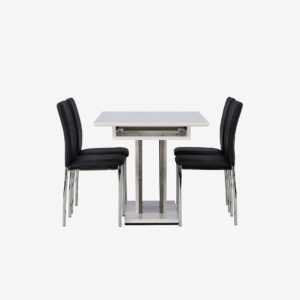 Venture Home – Matgrupp Disa med 4st stolar Lily – Vit – Matgrupp 4 personer – Från Homeroom