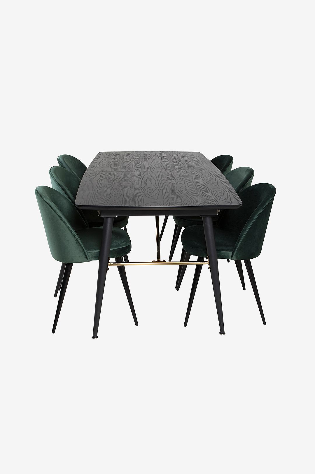 Venture Home – Matgrupp Gärdet med 6 st matstolar Valletta – Svart – Matgrupp 6 personer – Från Homeroom