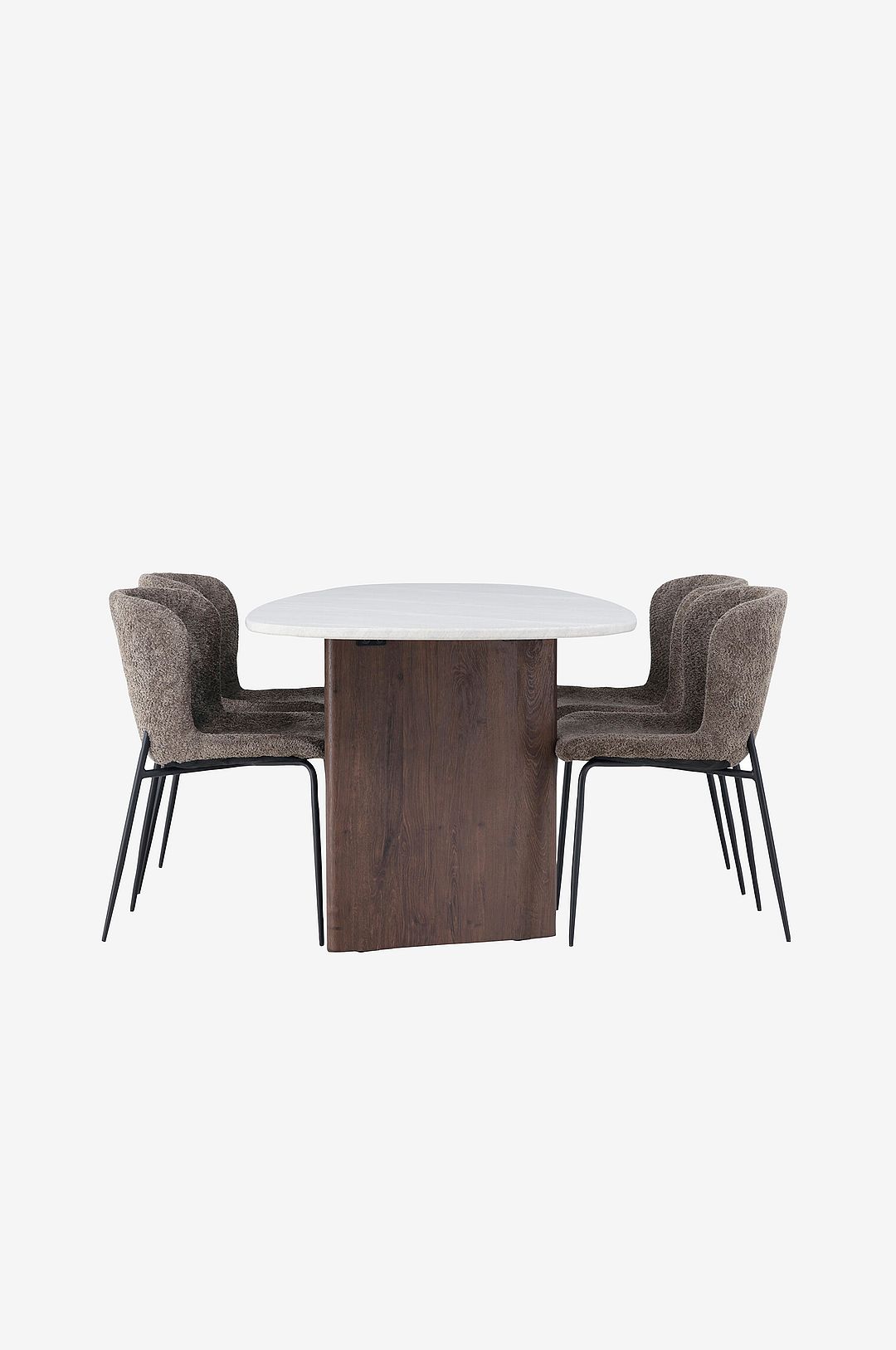 Venture Home – Matgrupp Grönvik med 4st stolar Modesto – Vit – Matgrupp 4 personer – Från Homeroom